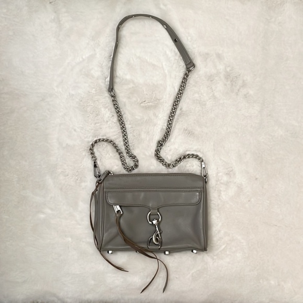 Rebecca Minkoff Mini Mac Grey and Silver Crossbody Bag